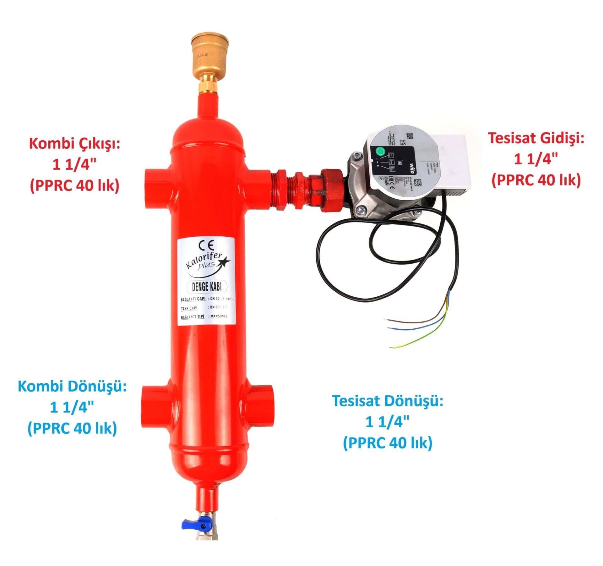 Wilo Para 25/8 Pompalı Hazır Set  (SET-5AAA)