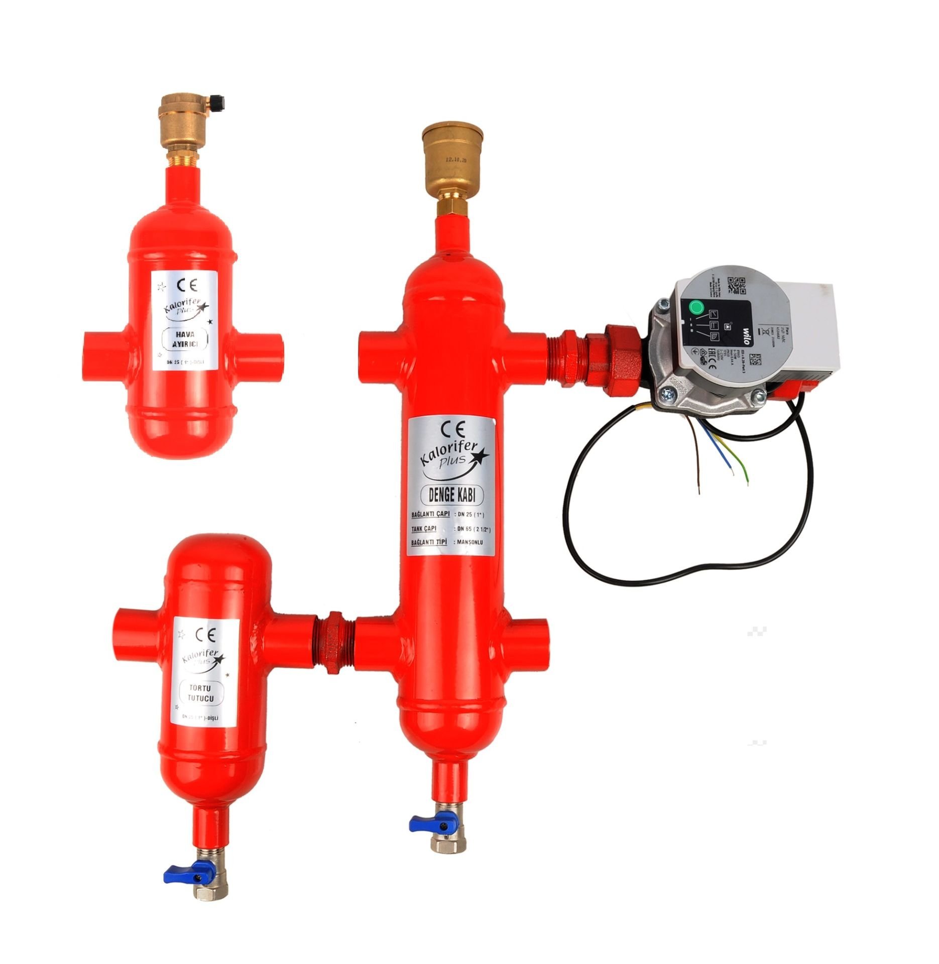 Wilo Para 25/8 Pompalı Hazır Denge Kabı (Tortu Tutucu + Hava Ayırıcılı)