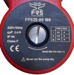 FRS Sirkülasyon Pompası 25-80/180 (3 Kademeli , 1'' Bağlantılı )