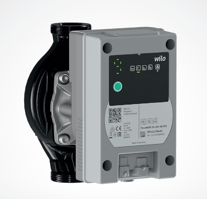 Wilo Para Maxo 25/10-(F01 ve F21 model) Frekans Kontrollü Sirkülasyon Pompası