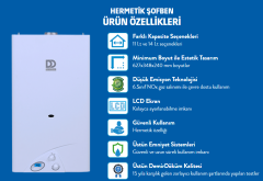 Demirdöküm Hermetik Şofben L 350 F ( 14 lt/dk.) (Baca Seti Dahil)