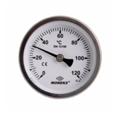 Moneks  Termometre, Sıcaklık Ölçer  Q 65 mm Arkadan Bağlantılı