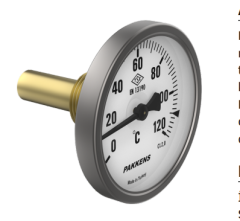 Pakkens Termometre, Sıcaklık Ölçer , Q 63 mm Arkadan Bağlantılı