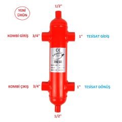 Hazır Denge Kabı 1'' (DN 20) , Q 65 , PPRC Oynar Başlıklı Rekorlu , Otomatik Purjörlü