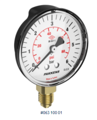 Pakkens Q 63 mm 0/4 Bar Alttan Bağlantılı Manometre