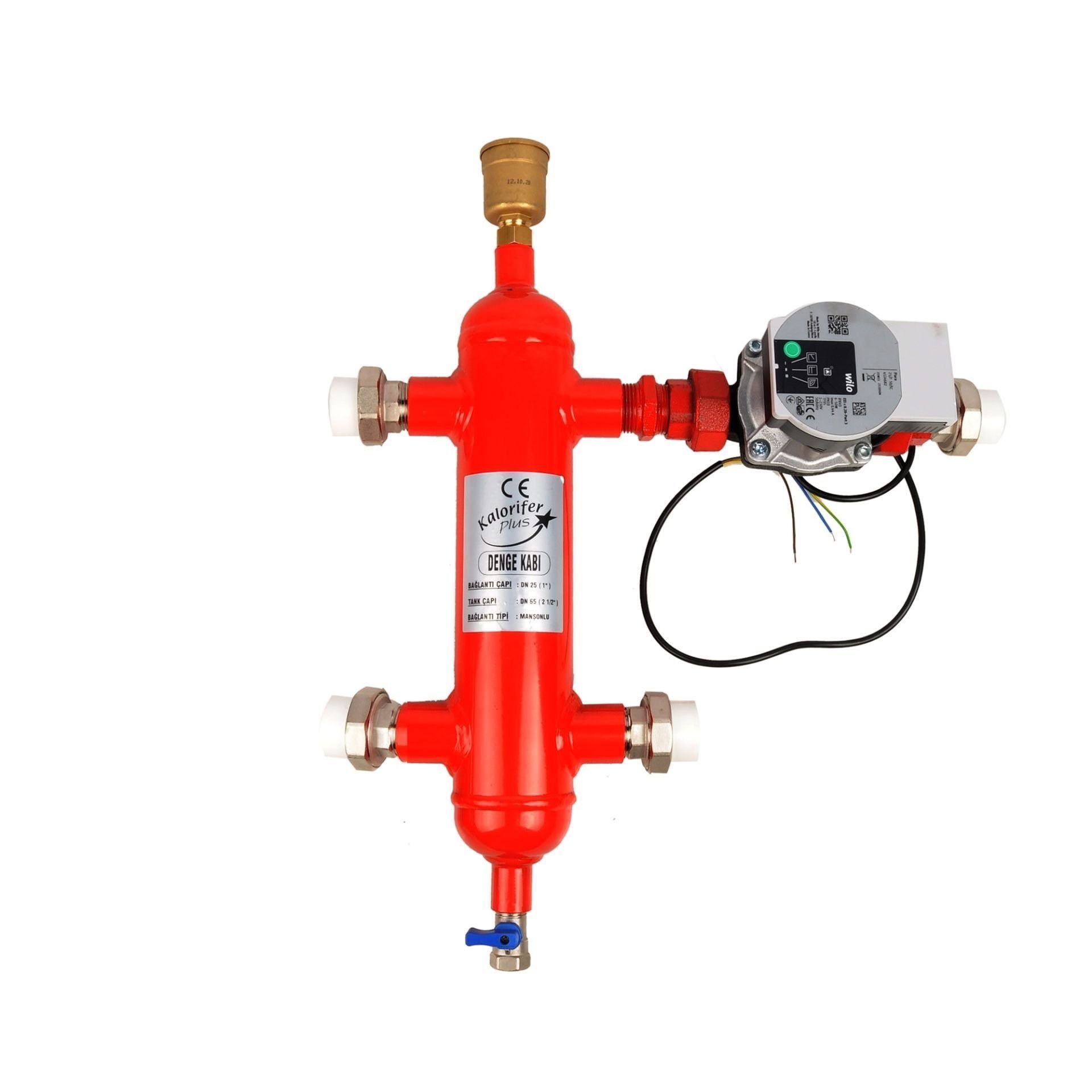 Wilo 25/8 Pompalı-PPRC 40 lık Rakorlu-Hazır Denge Kabı Seti